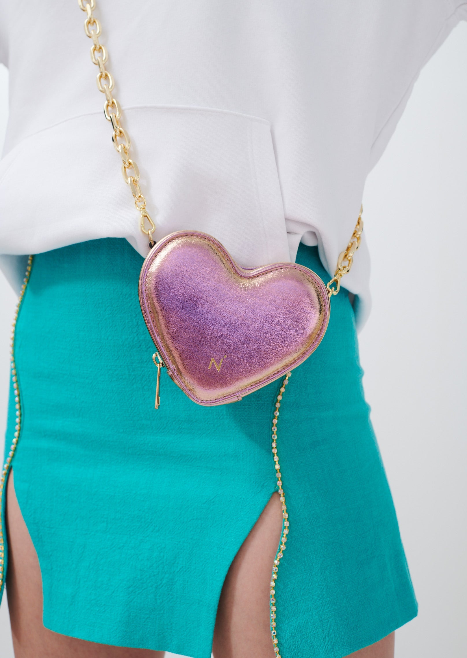 Metallic Micro Love Bag