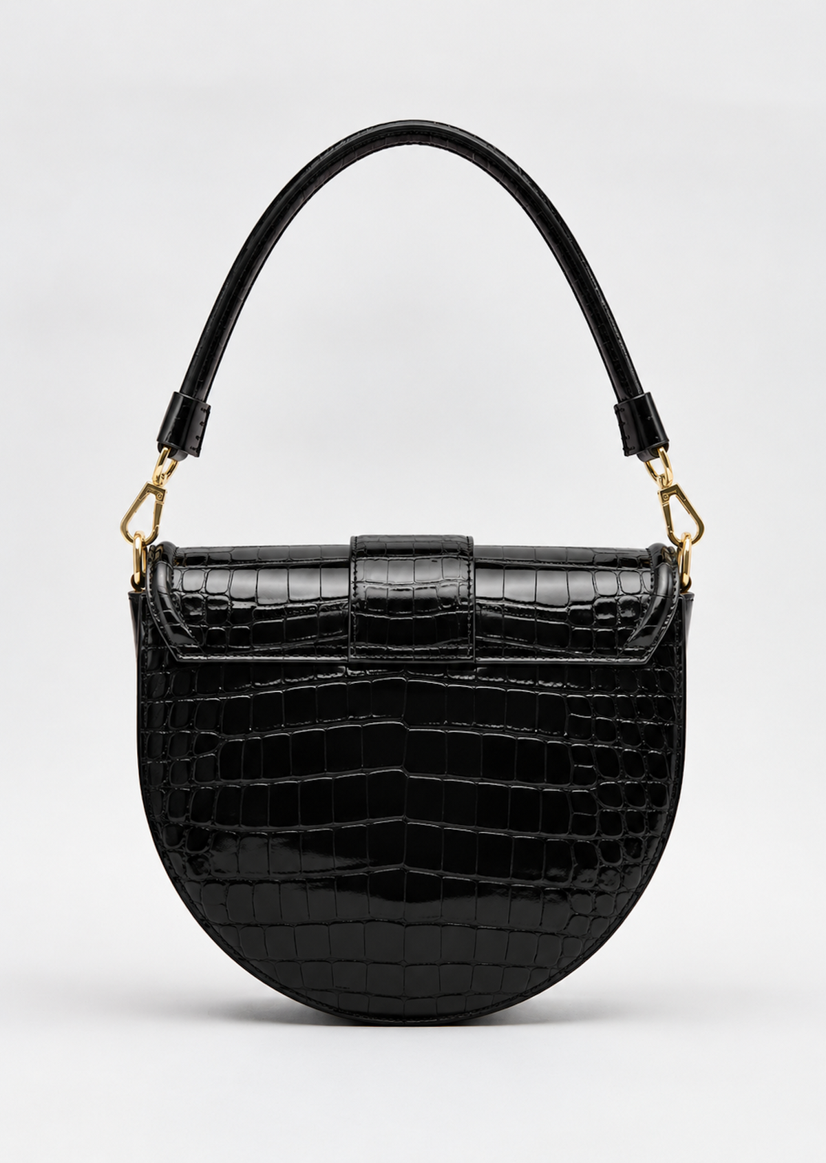Croco Emboss Saddle Bag